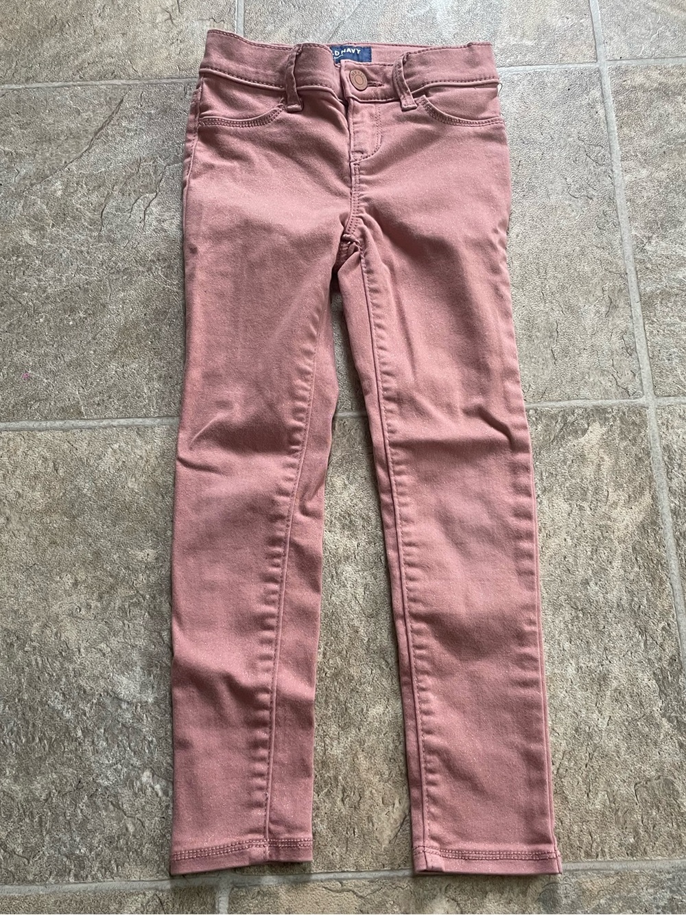 Old Navy Dusty Rose Glitter Skinny Jeans - Girl